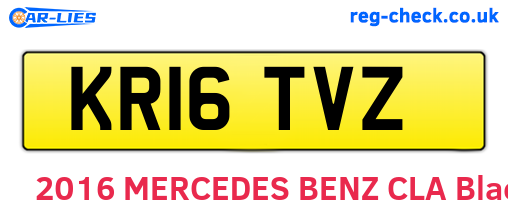 KR16TVZ are the vehicle registration plates.