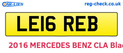 LE16REB are the vehicle registration plates.