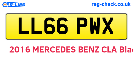 LL66PWX are the vehicle registration plates.