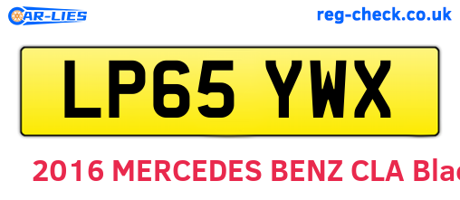 LP65YWX are the vehicle registration plates.
