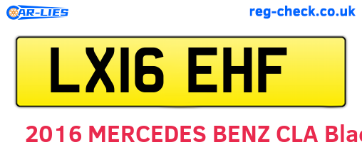 LX16EHF are the vehicle registration plates.