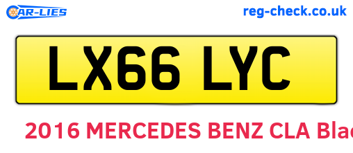 LX66LYC are the vehicle registration plates.