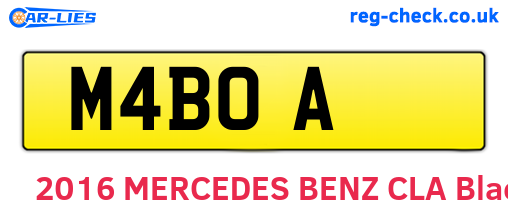 M4BOA are the vehicle registration plates.