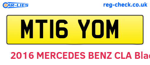MT16YOM are the vehicle registration plates.