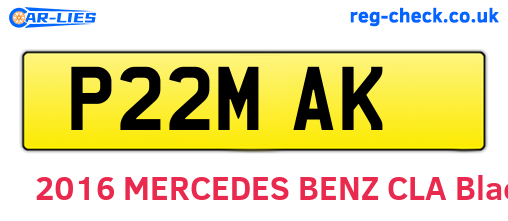 P22MAK are the vehicle registration plates.