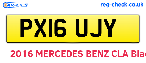 PX16UJY are the vehicle registration plates.