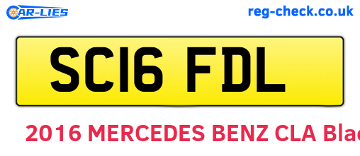 SC16FDL are the vehicle registration plates.