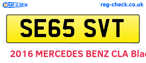 SE65SVT are the vehicle registration plates.