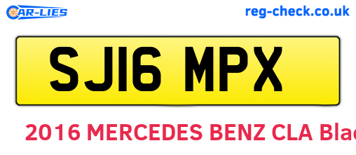 SJ16MPX are the vehicle registration plates.