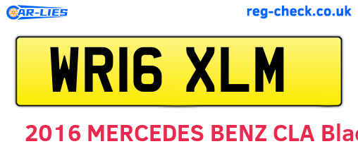 WR16XLM are the vehicle registration plates.