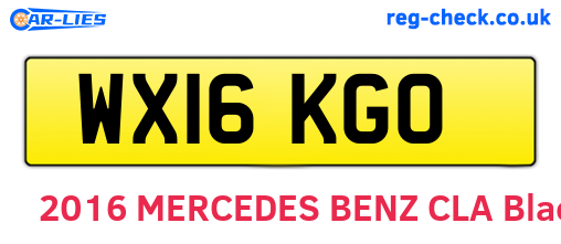 WX16KGO are the vehicle registration plates.