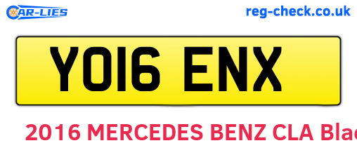 YO16ENX are the vehicle registration plates.