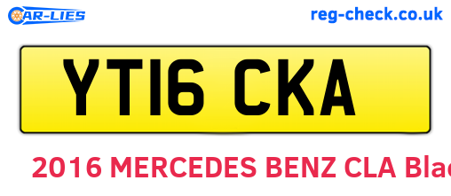 YT16CKA are the vehicle registration plates.