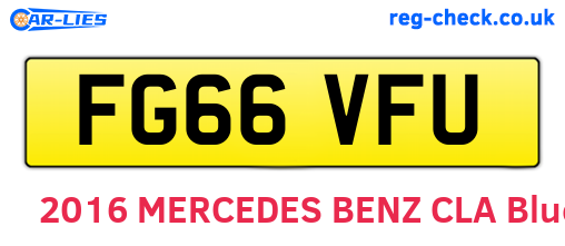 FG66VFU are the vehicle registration plates.