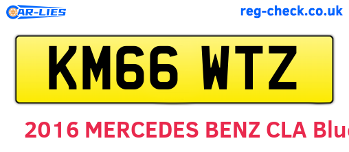 KM66WTZ are the vehicle registration plates.