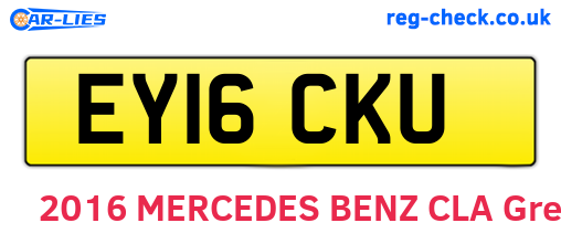 EY16CKU are the vehicle registration plates.