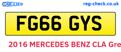 FG66GYS are the vehicle registration plates.