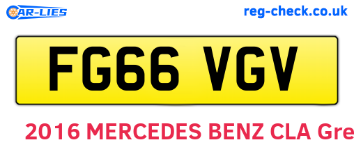 FG66VGV are the vehicle registration plates.