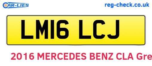LM16LCJ are the vehicle registration plates.