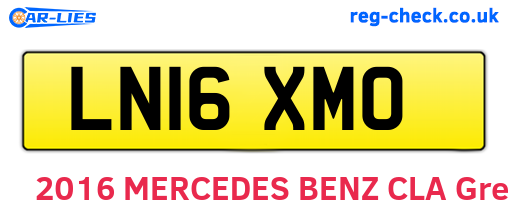 LN16XMO are the vehicle registration plates.