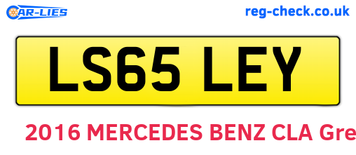 LS65LEY are the vehicle registration plates.