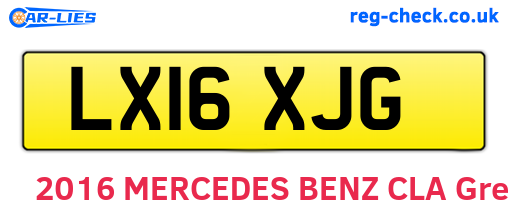 LX16XJG are the vehicle registration plates.