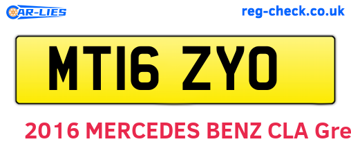 MT16ZYO are the vehicle registration plates.