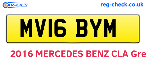 MV16BYM are the vehicle registration plates.