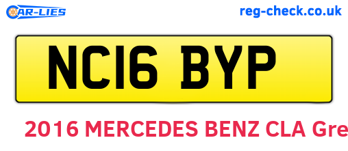 NC16BYP are the vehicle registration plates.