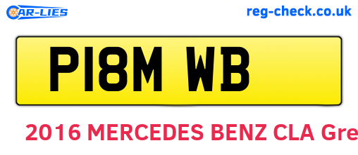 P18MWB are the vehicle registration plates.