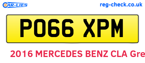 PO66XPM are the vehicle registration plates.