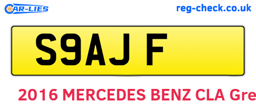 S9AJF are the vehicle registration plates.