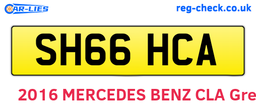 SH66HCA are the vehicle registration plates.