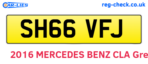 SH66VFJ are the vehicle registration plates.