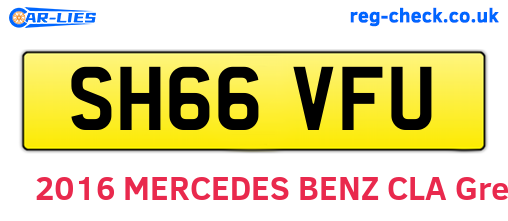 SH66VFU are the vehicle registration plates.