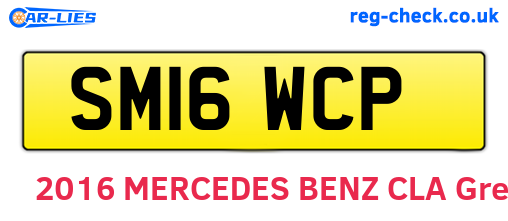 SM16WCP are the vehicle registration plates.