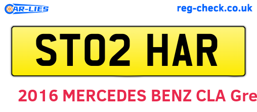 ST02HAR are the vehicle registration plates.