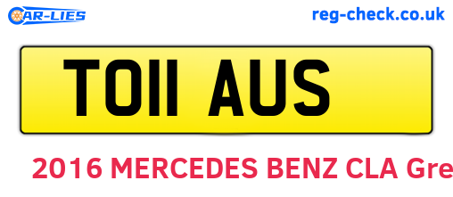 TO11AUS are the vehicle registration plates.