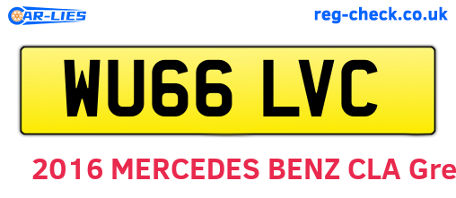 WU66LVC are the vehicle registration plates.
