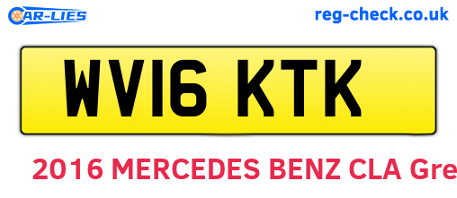 WV16KTK are the vehicle registration plates.