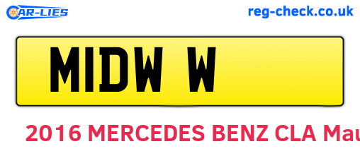 M1DWW are the vehicle registration plates.