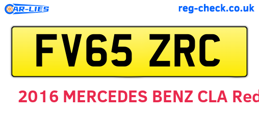 FV65ZRC are the vehicle registration plates.
