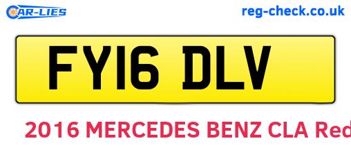FY16DLV are the vehicle registration plates.