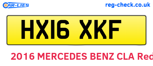 HX16XKF are the vehicle registration plates.