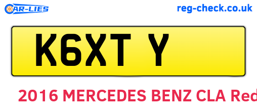 K6XTY are the vehicle registration plates.