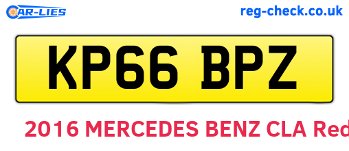 KP66BPZ are the vehicle registration plates.