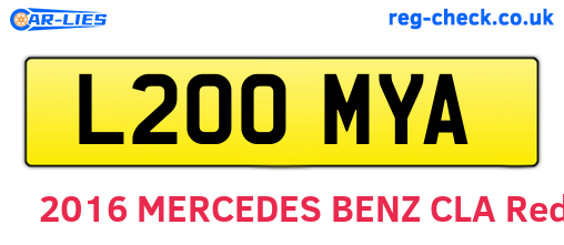 L200MYA are the vehicle registration plates.