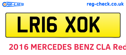 LR16XOK are the vehicle registration plates.