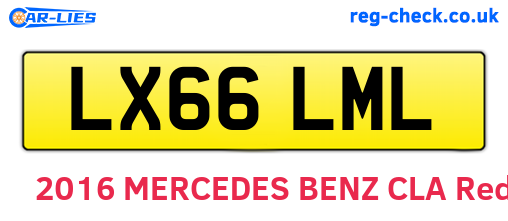 LX66LML are the vehicle registration plates.