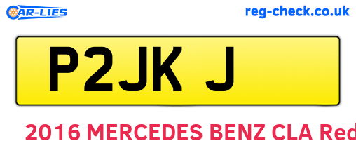 P2JKJ are the vehicle registration plates.